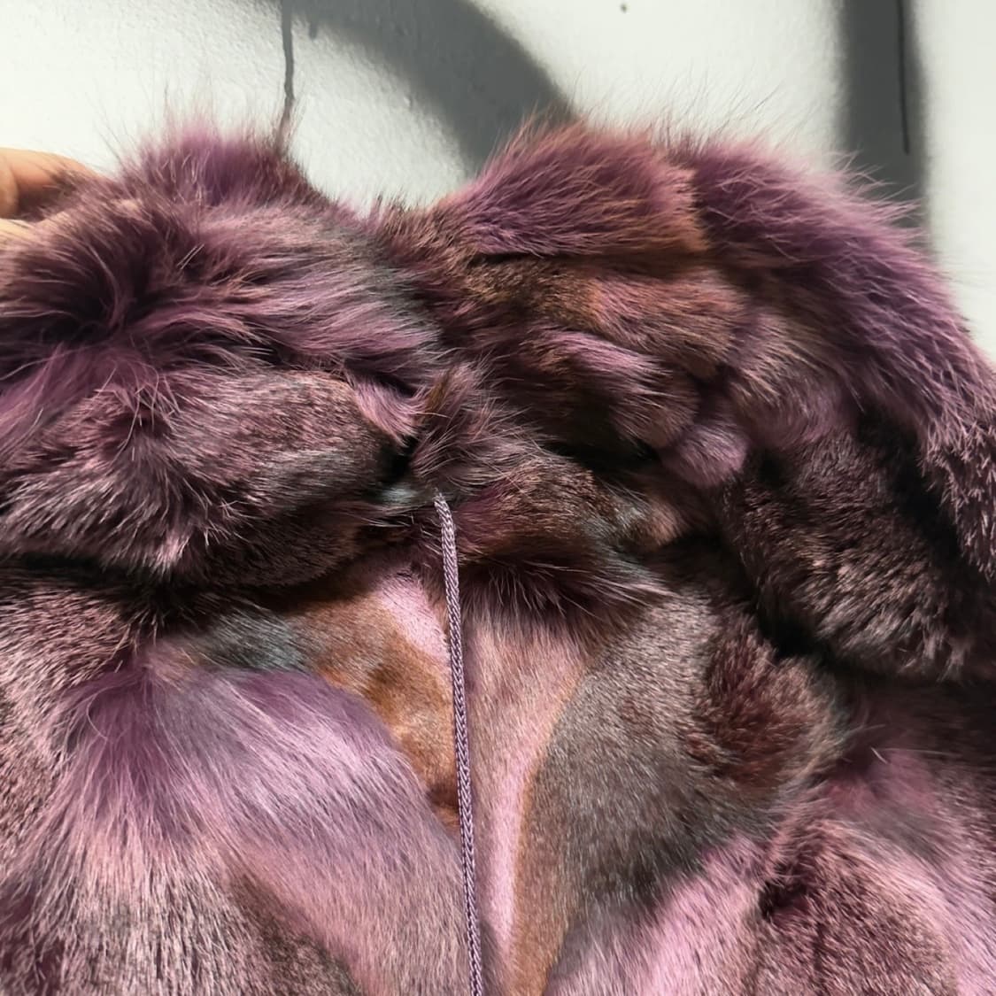 이상봉 폭스퍼 100% 마젠타 롱 퍼코트 상품이미지10