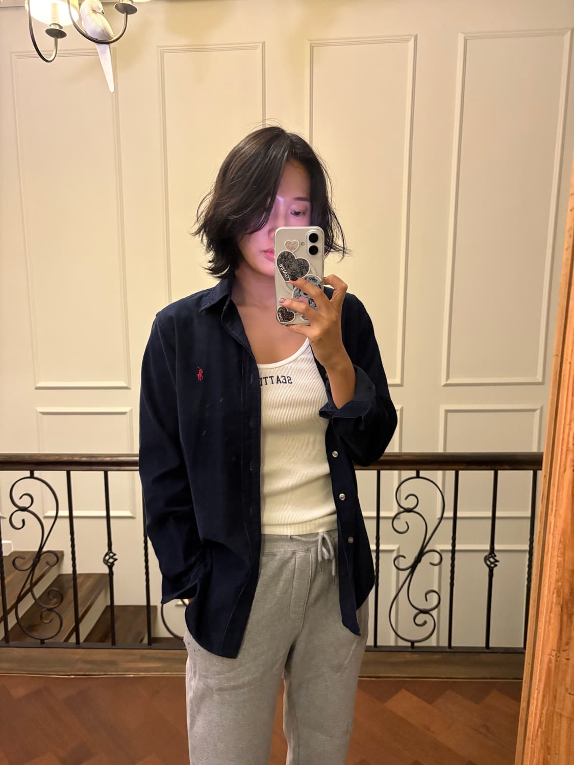 폴로 코듀로이 네이비 셔츠 상품이미지1