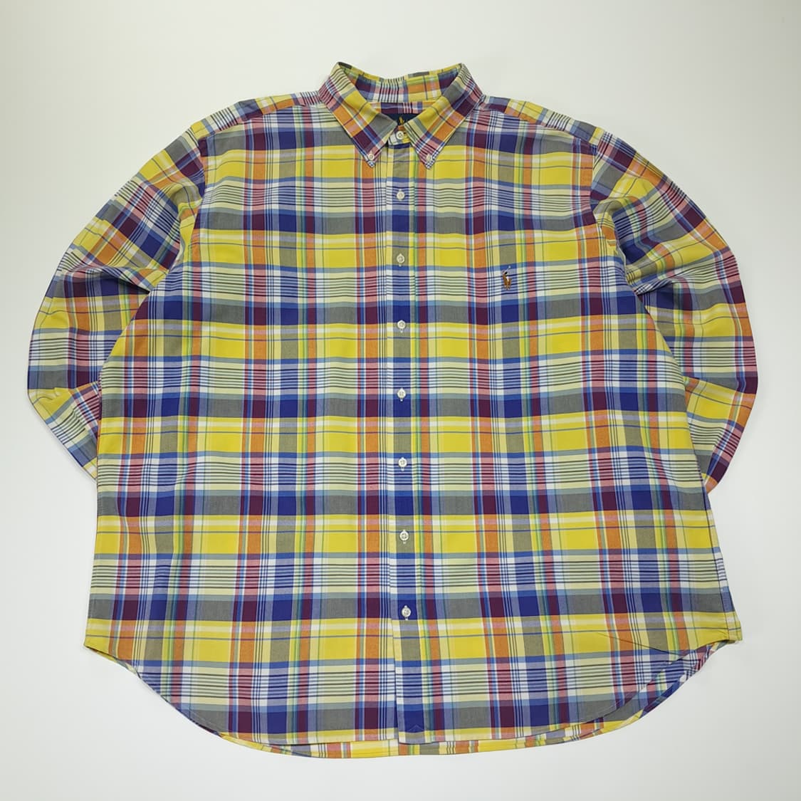 CL503 2XB 폴로 90s 코튼 매드라스체크 멀티컬러 셔츠 남방 상품이미지1