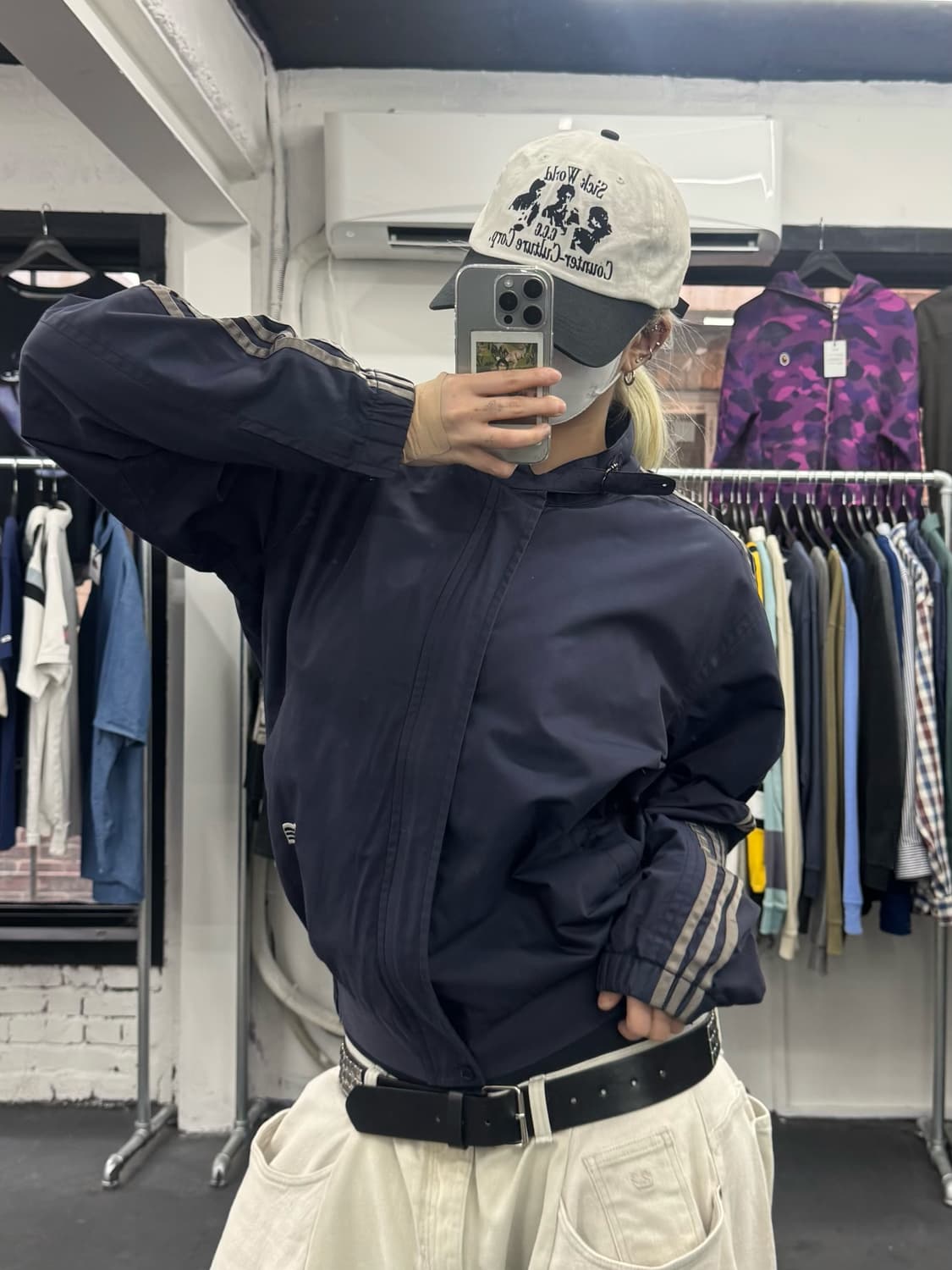 아디다스 넥버클 코튼 자켓 상품이미지5