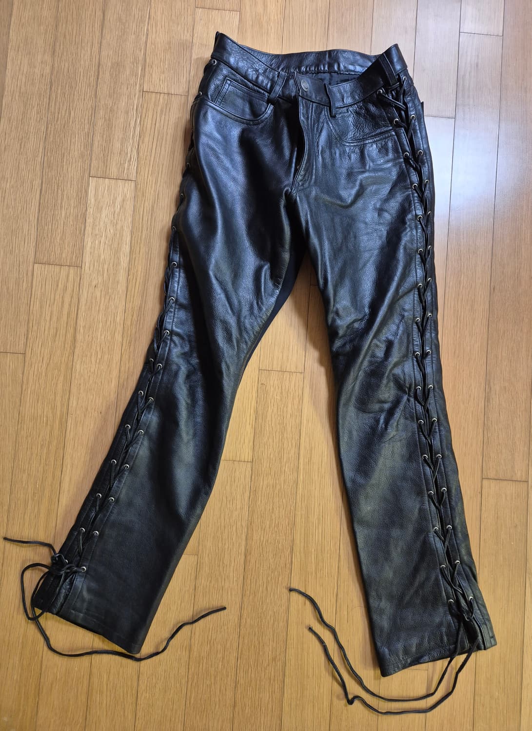 여성 할리데이비슨 가죽 스판 바지 상품이미지1