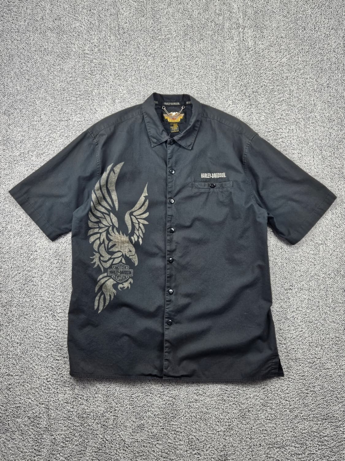 할리데이비슨 바이커 하프 반팔 셔츠 ( L ) / 11818 상품이미지2