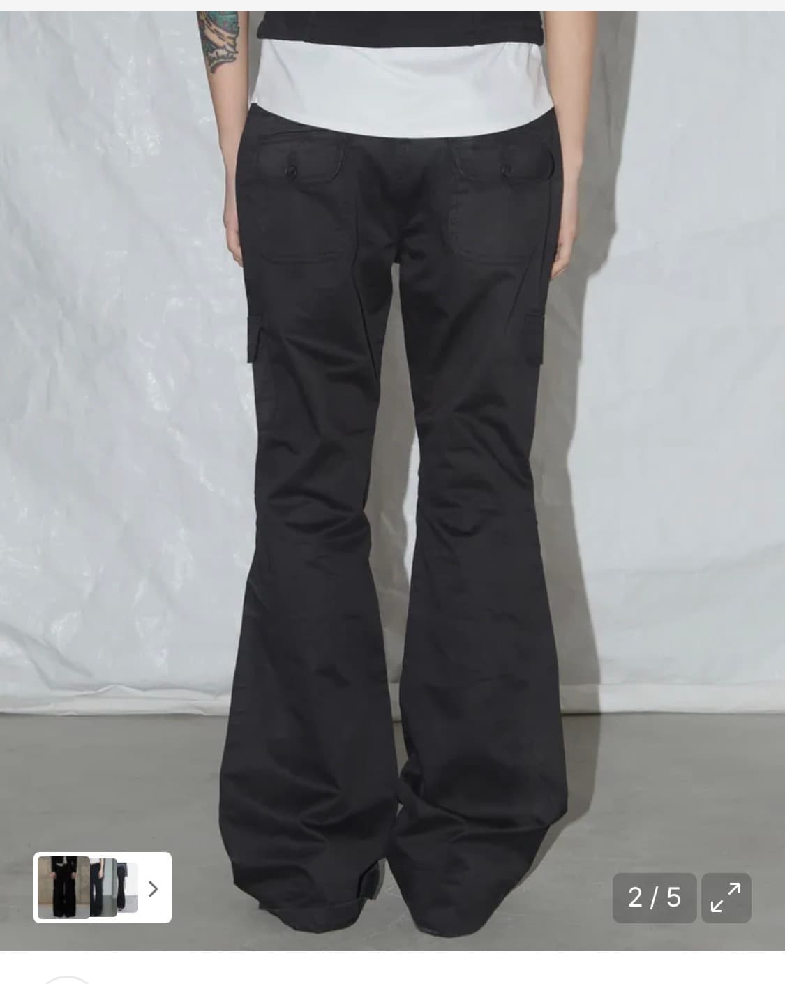 팬시클럽 카고 핀턱 부츠컷 팬츠 (BLACK) 3size 상품이미지2