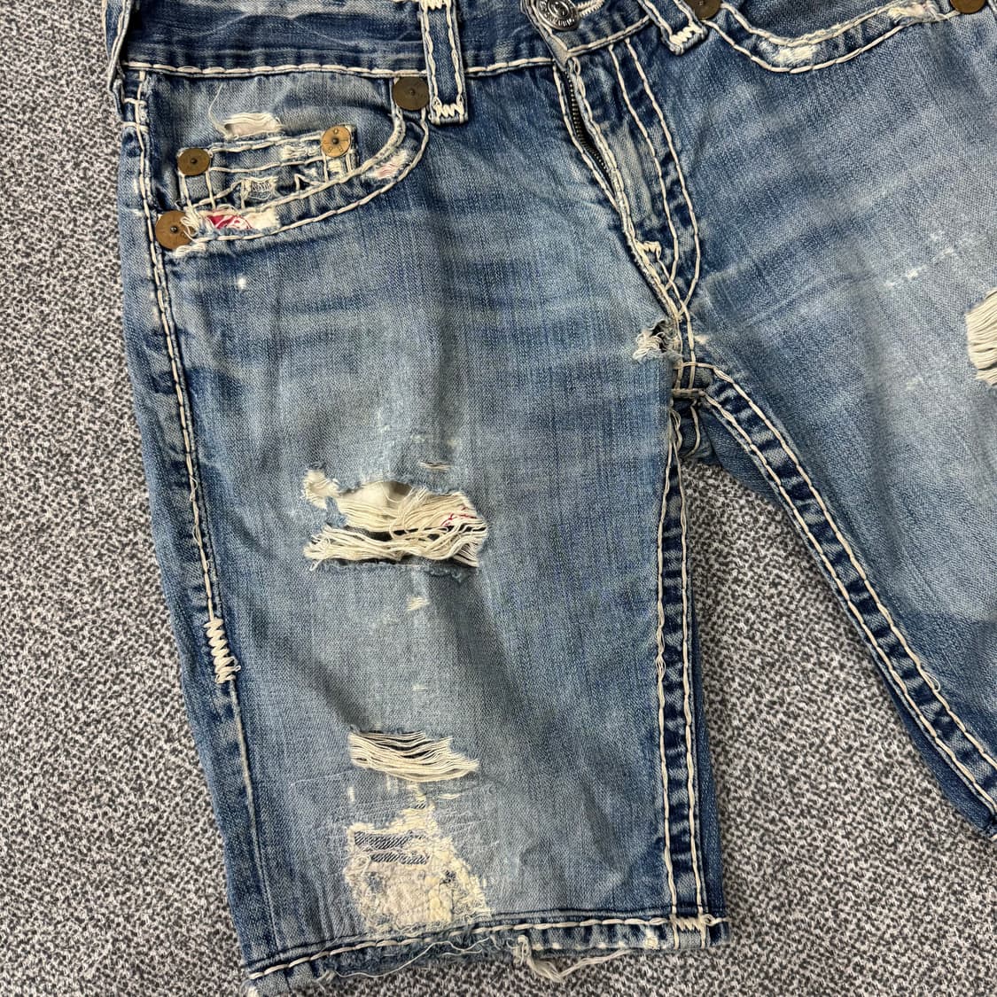 트루릴리전 33 데님 반바지 상품이미지3