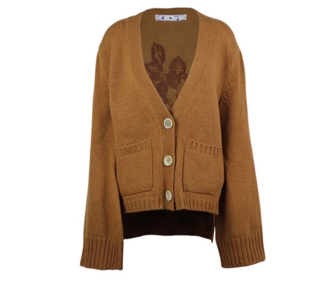 [42] 20FW 오프화이트 플라워 애로우 니트 가디건 브라운 D887 상품이미지4