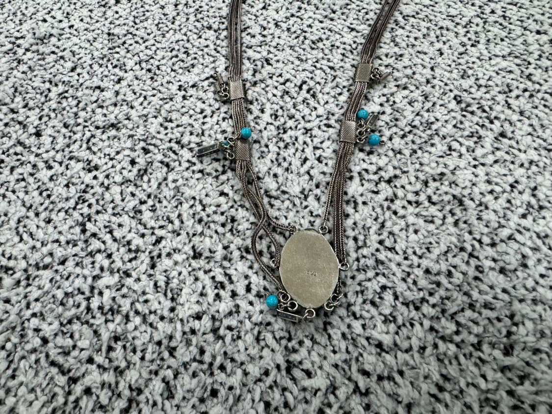 1800년대 터키석 실버목걸이(실착) 상품이미지3