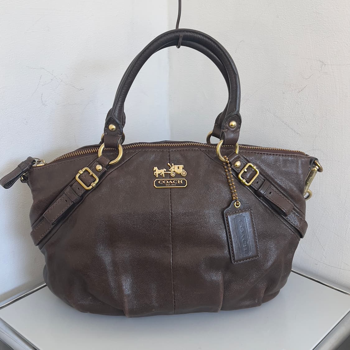 Coach vintage leather shoulder+cross bag 상품이미지1