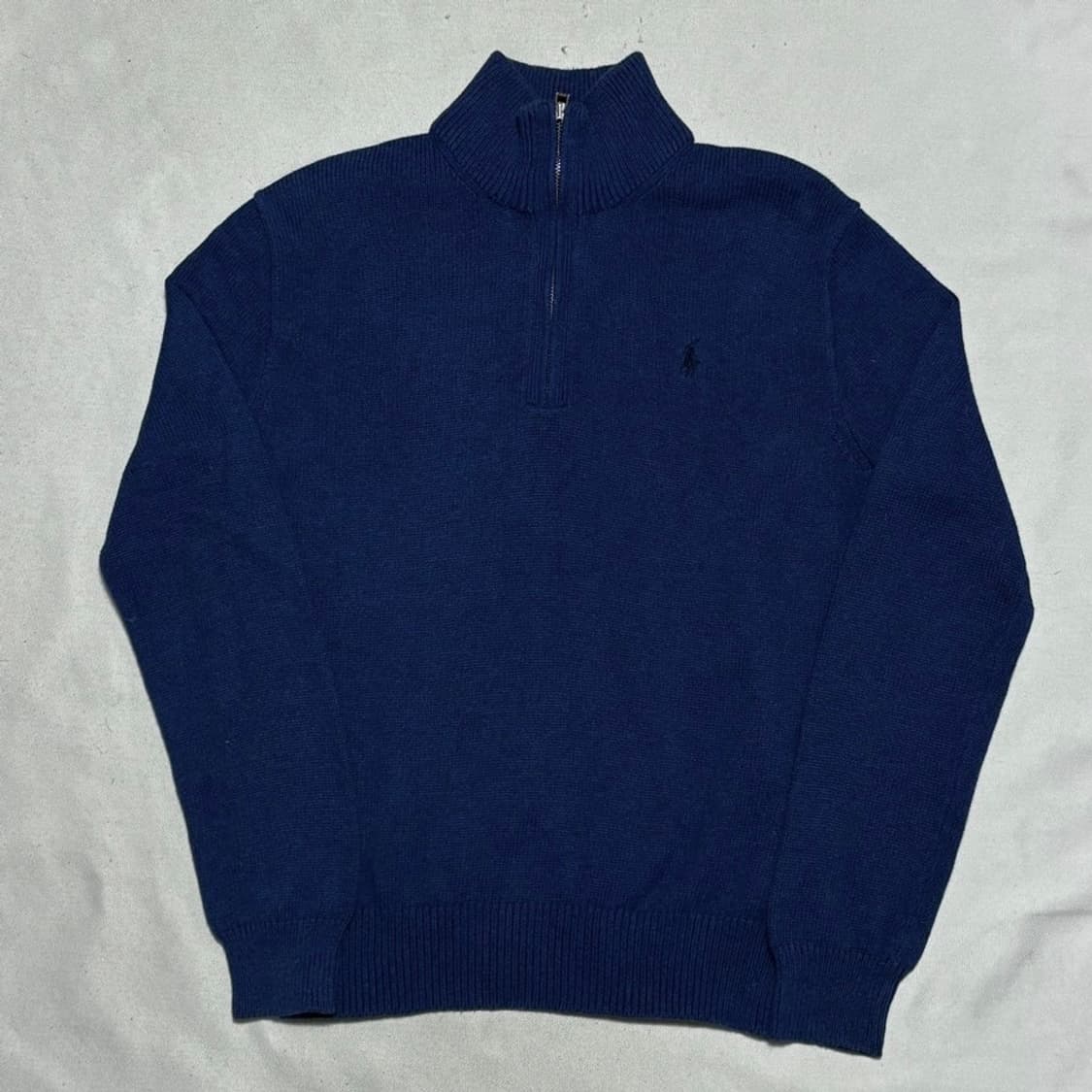 S 폴로랄프로렌 코튼 블루 반집업 니트 상품이미지2