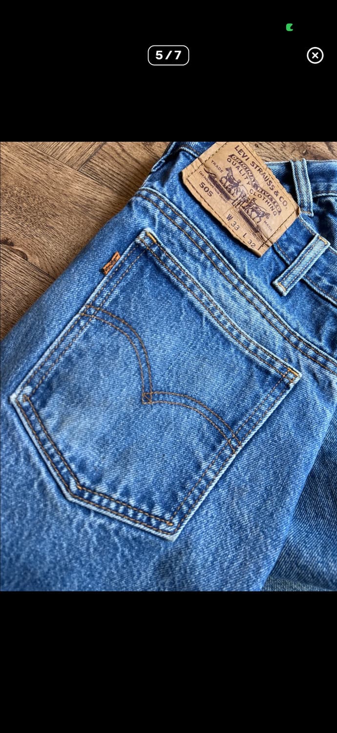 [33] 90's 리바이스 USA 오렌지탭 505 데님 팬 상품이미지5
