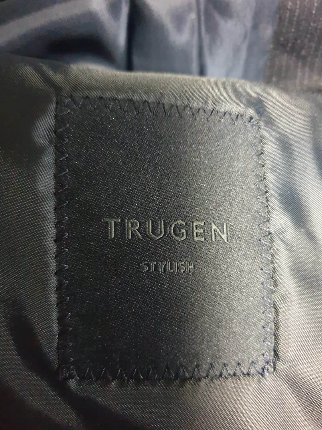 트루젠 스트라이프 클래식 정장용 베스트 네이비 (100) 상품이미지3