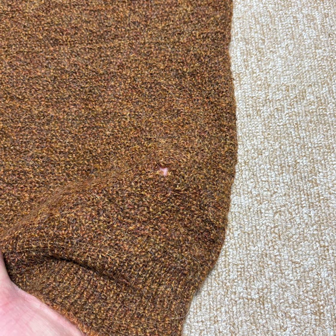 70~80s 버진울 브라운 모크넥 상품이미지4