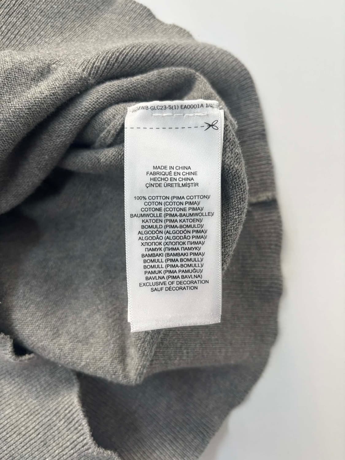 폴로 랄프로렌 신형 라벨 그레이 피마코튼 브이넥 니트(S) 상품이미지5