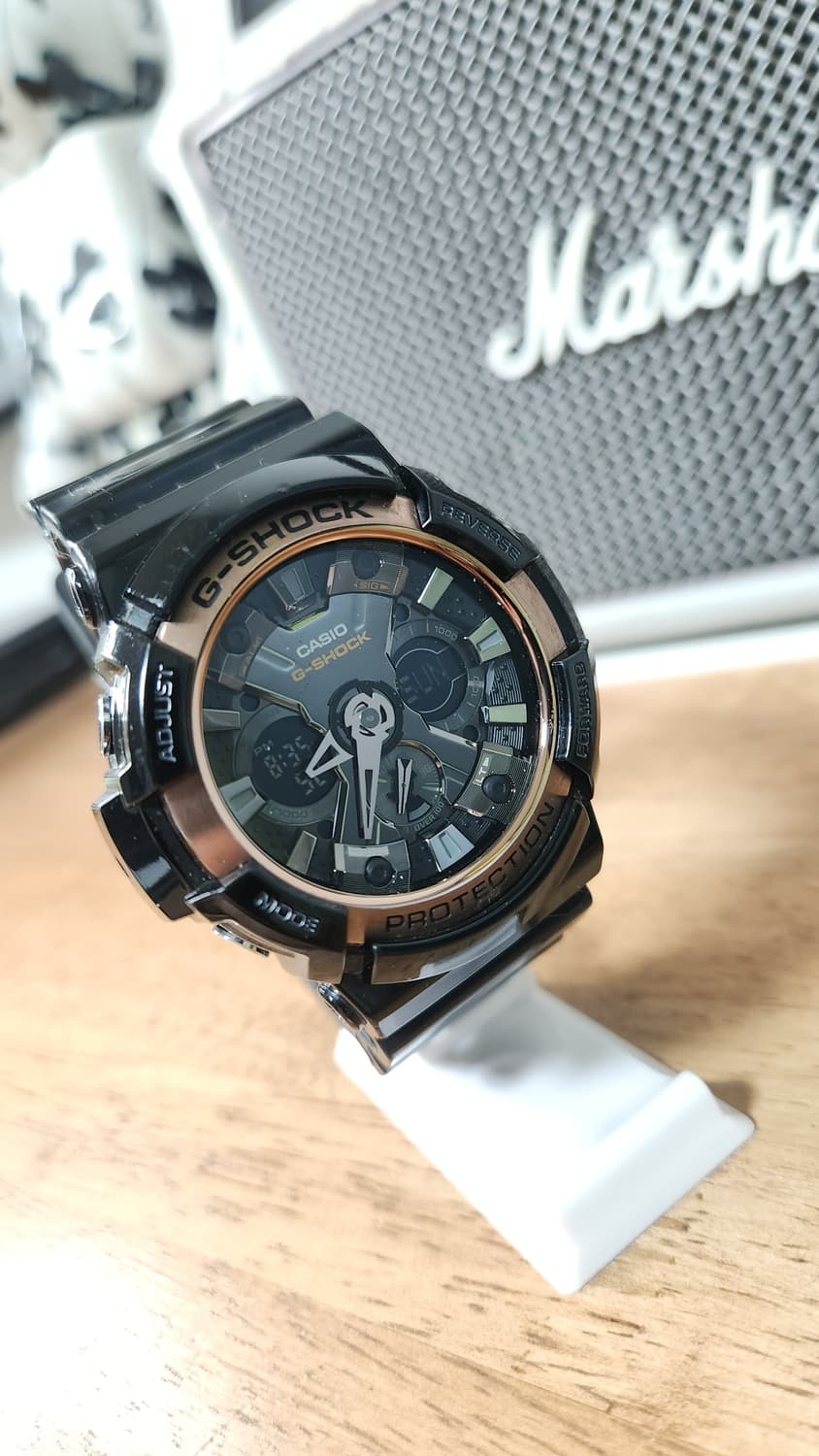 # 지샥 카시오 빅페이스 로즈골드 검금 아나디지 간지시계 급처 상품이미지5