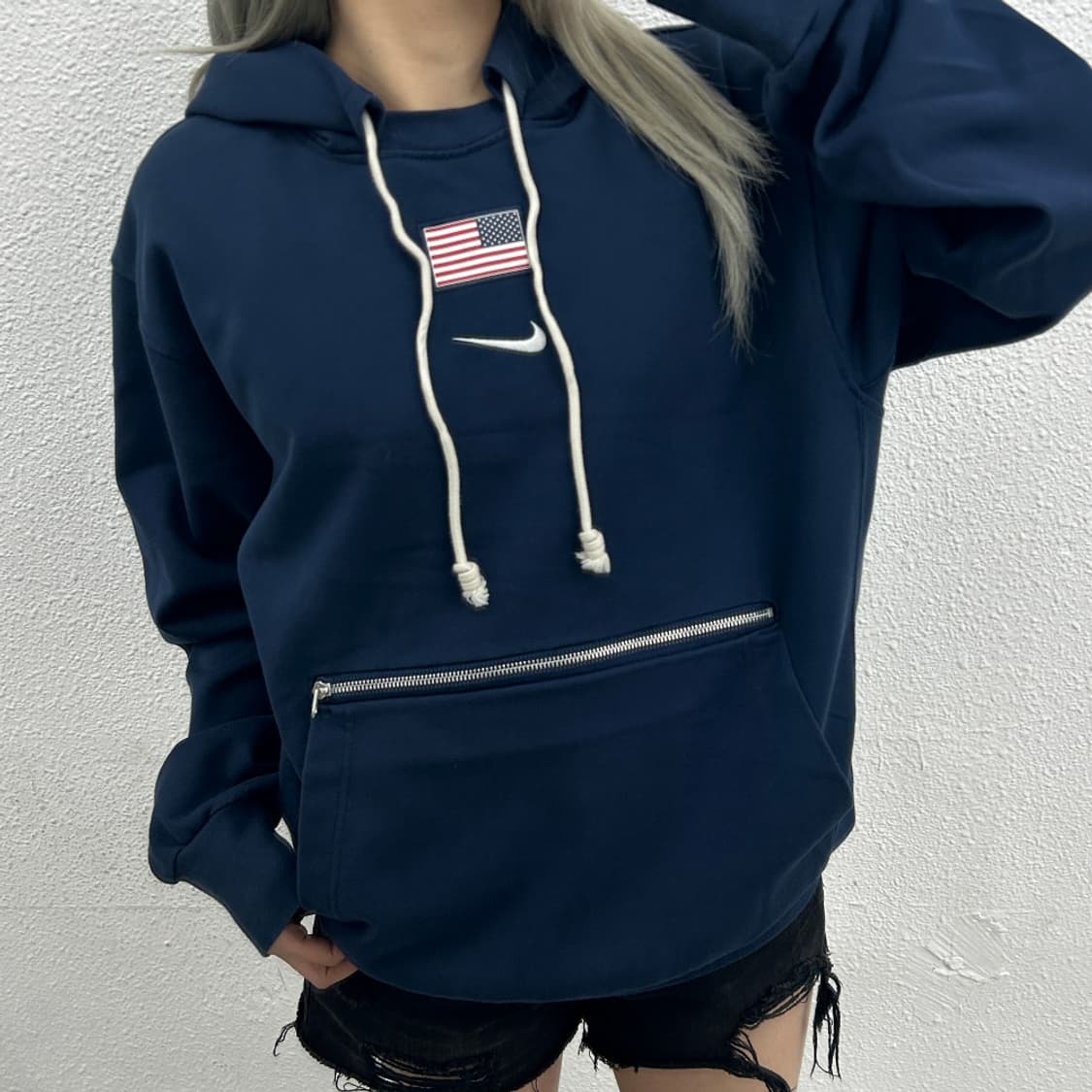 나이키 성조기 네이비 후드 M 상품이미지1