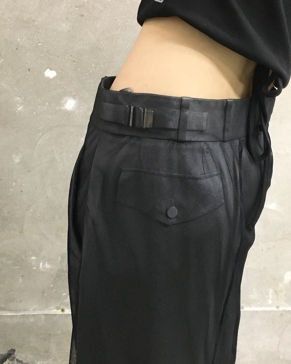 Gucci 구찌 블랙 레이스 레이어드 맥시 스커트 상품이미지4