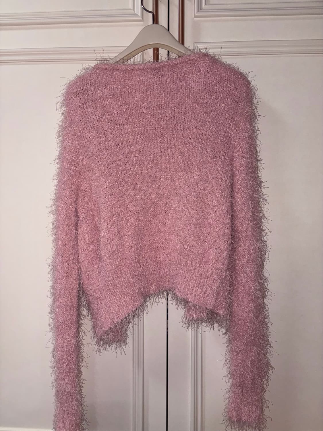 트위 핑크 퍼 가디건 상품이미지2