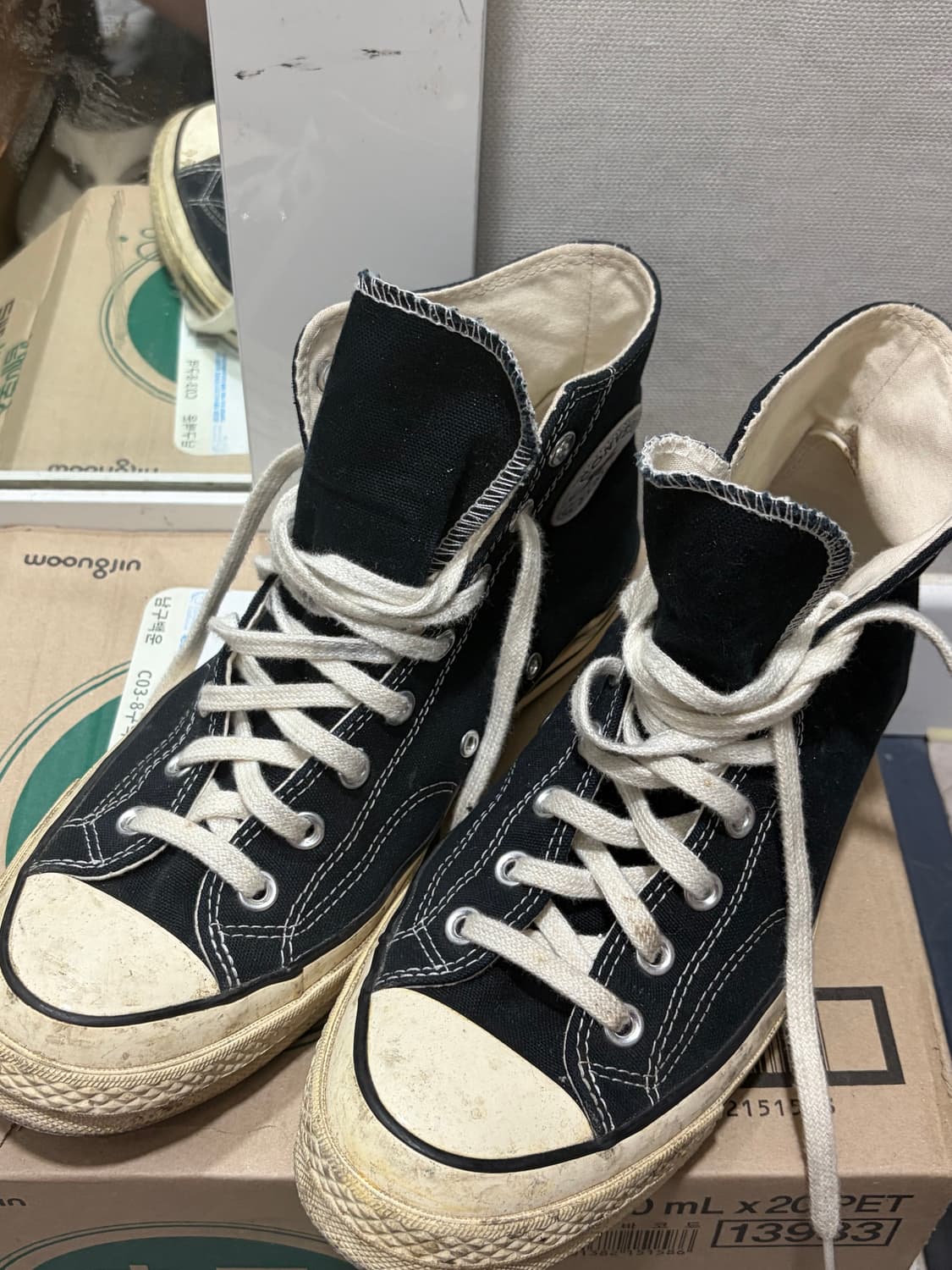 컨버스 척테일러 하이 블랙 280 상품이미지1