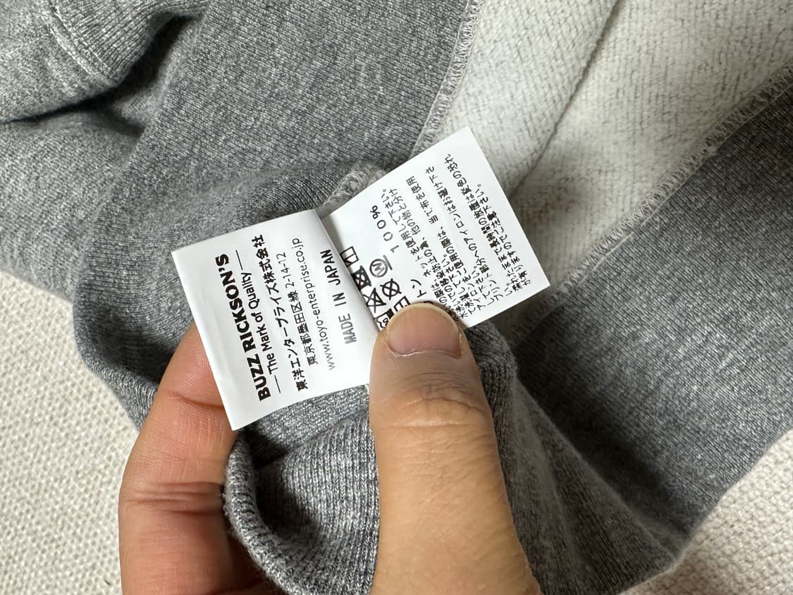 (100)버즈릭슨 USAF 루프휠 스웻 그레이 L 상품이미지4