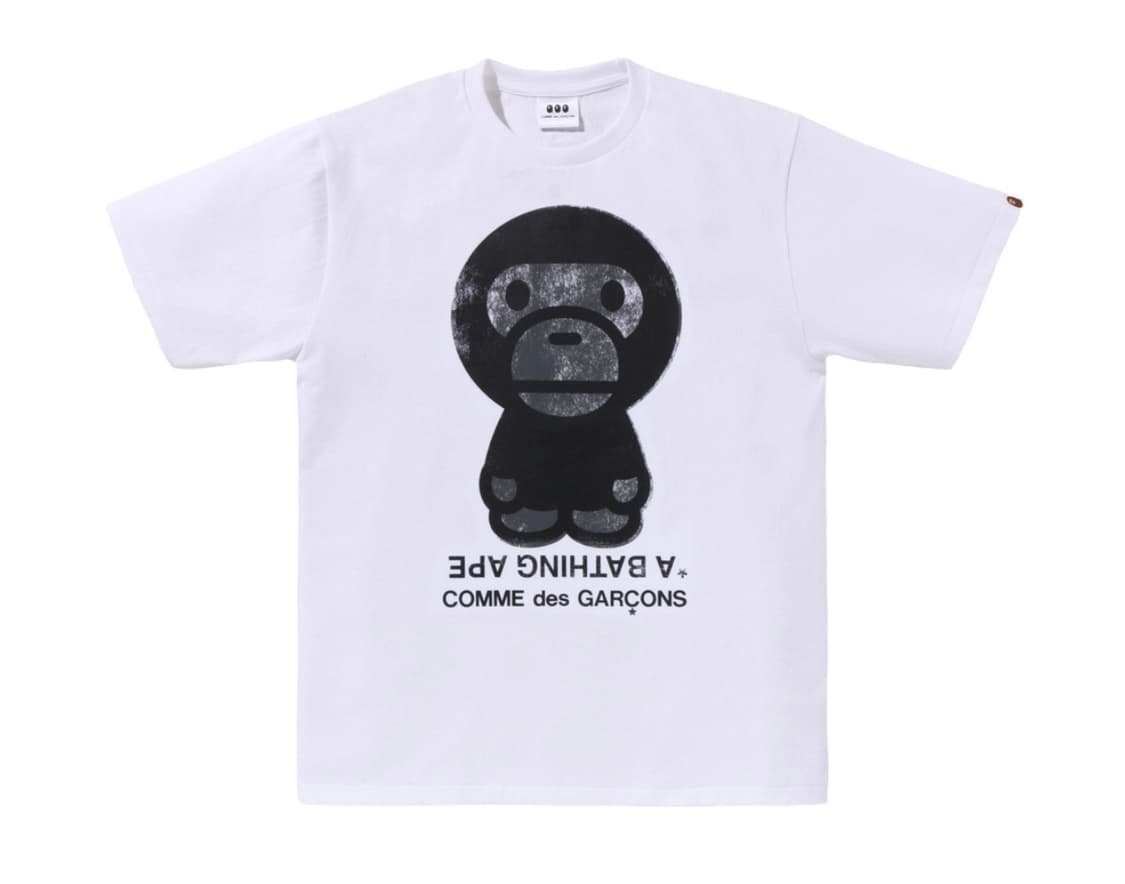 [2컬러/미개봉새상품] 26SS bape 베이프 꼼데가르송 반팔 티셔츠 상품이미지4