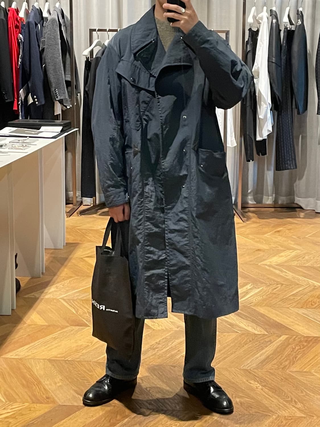 (M)이스트로그 프랑스군 디스패치 모터사이클 코트 새틴 자켓 상품이미지4