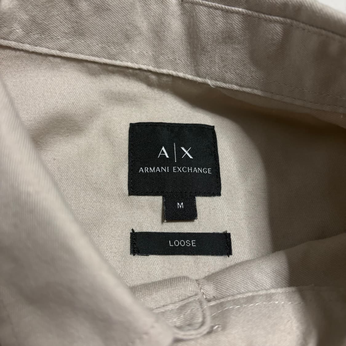 정품 아르마니 익스체인지 빅포켓 베이지 루즈핏 셔츠 상품이미지7