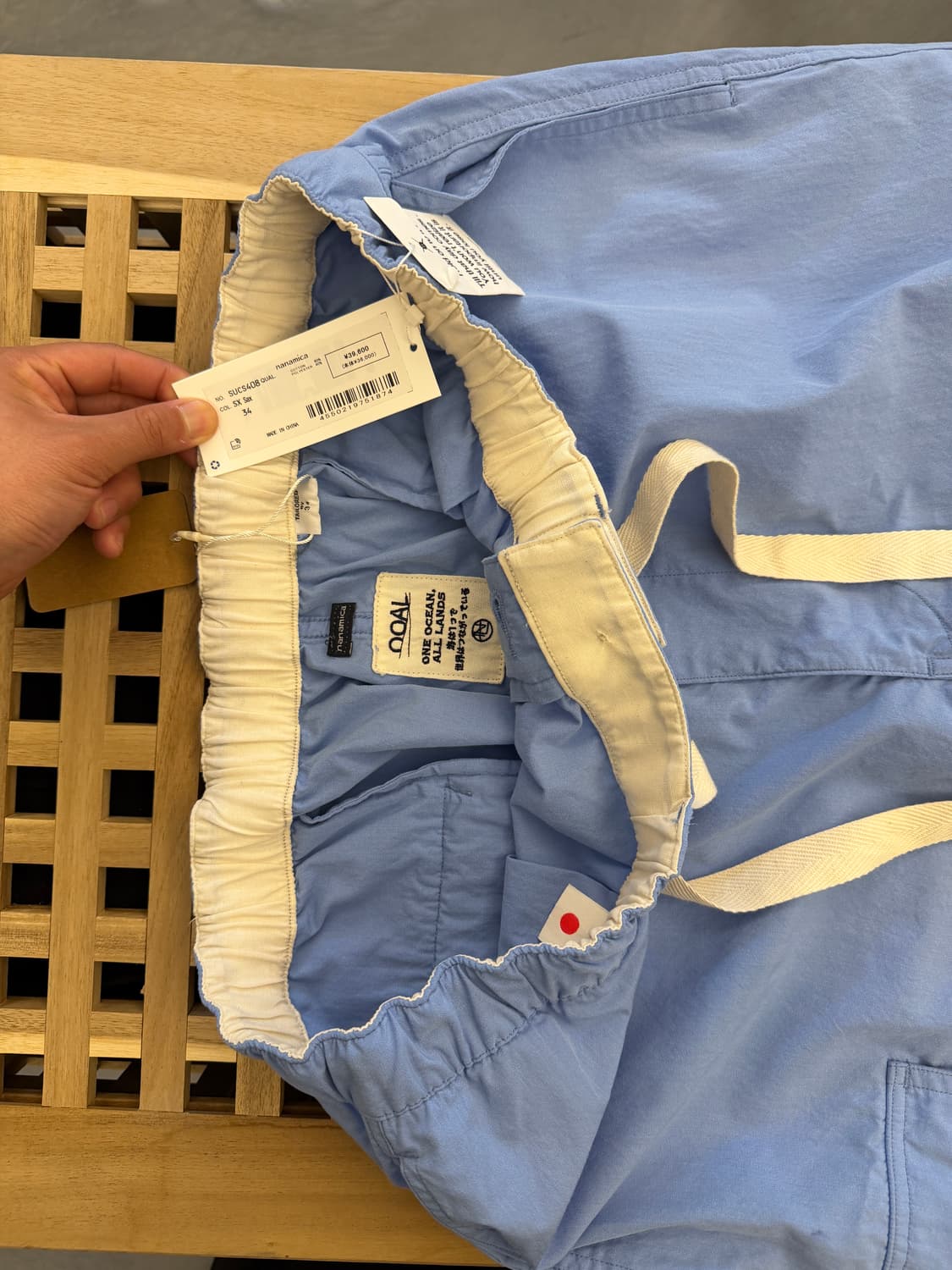 nanamica Wide Cargo Pants 나나미카 스카이블루 팬츠 상품이미지4