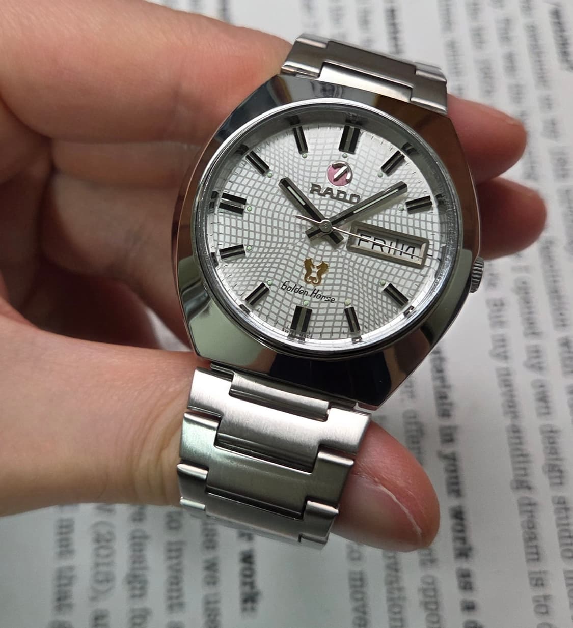 레어] 빈티지 라도 골든호스 데이데이트 희귀 거미줄판 브레이슬릿 ver. 상품이미지5