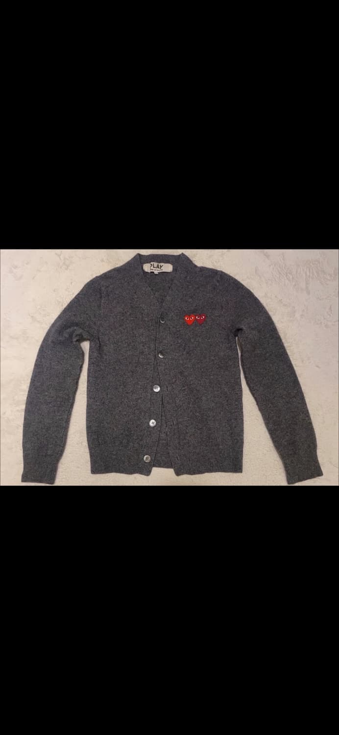 꼼데가르송 더블하트 브이넥 가디건 상품이미지4