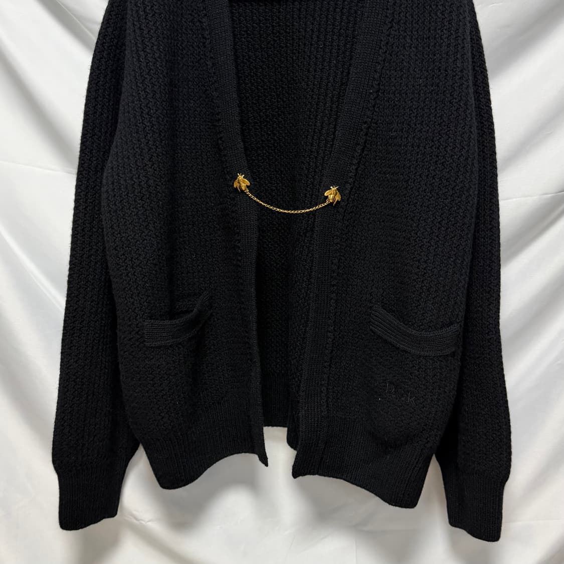 [S+급/XL] 디올 울 알파카 가디건 블랙 상품이미지3