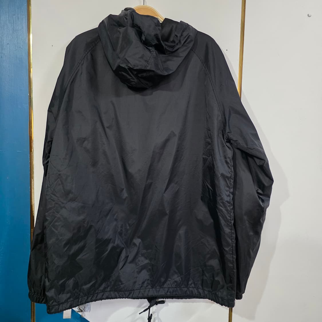 OBEY 오베이 블랙 후드 나일론 바람막이 바스락 코치 자켓 L 상품이미지2