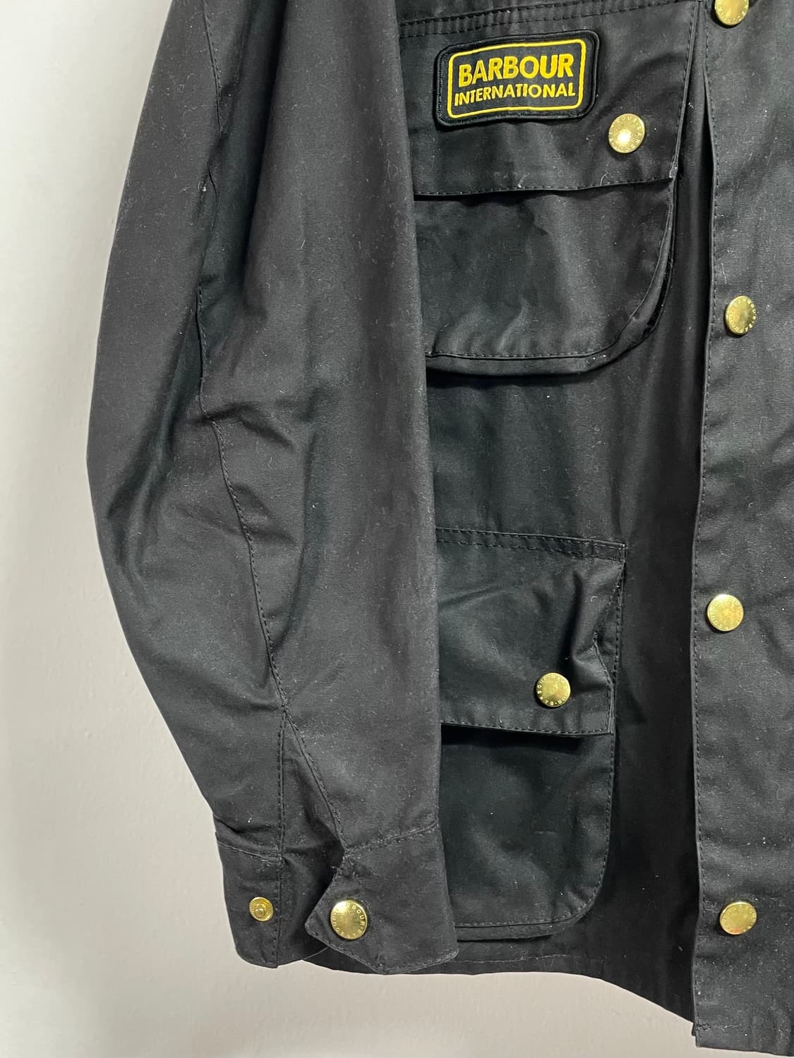 바버 인터네셔널 검정 벨티드 왁스자켓  (on.317)    상품이미지3