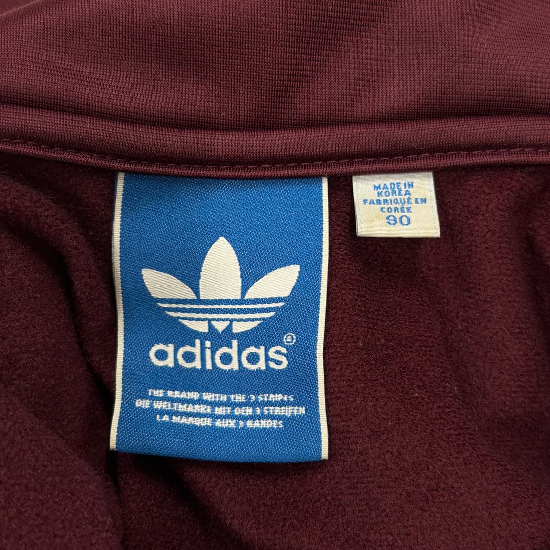 아디다스 빈티지 구파 파이어버드 버건디 트랙탑 져지 자켓 S 상품이미지4