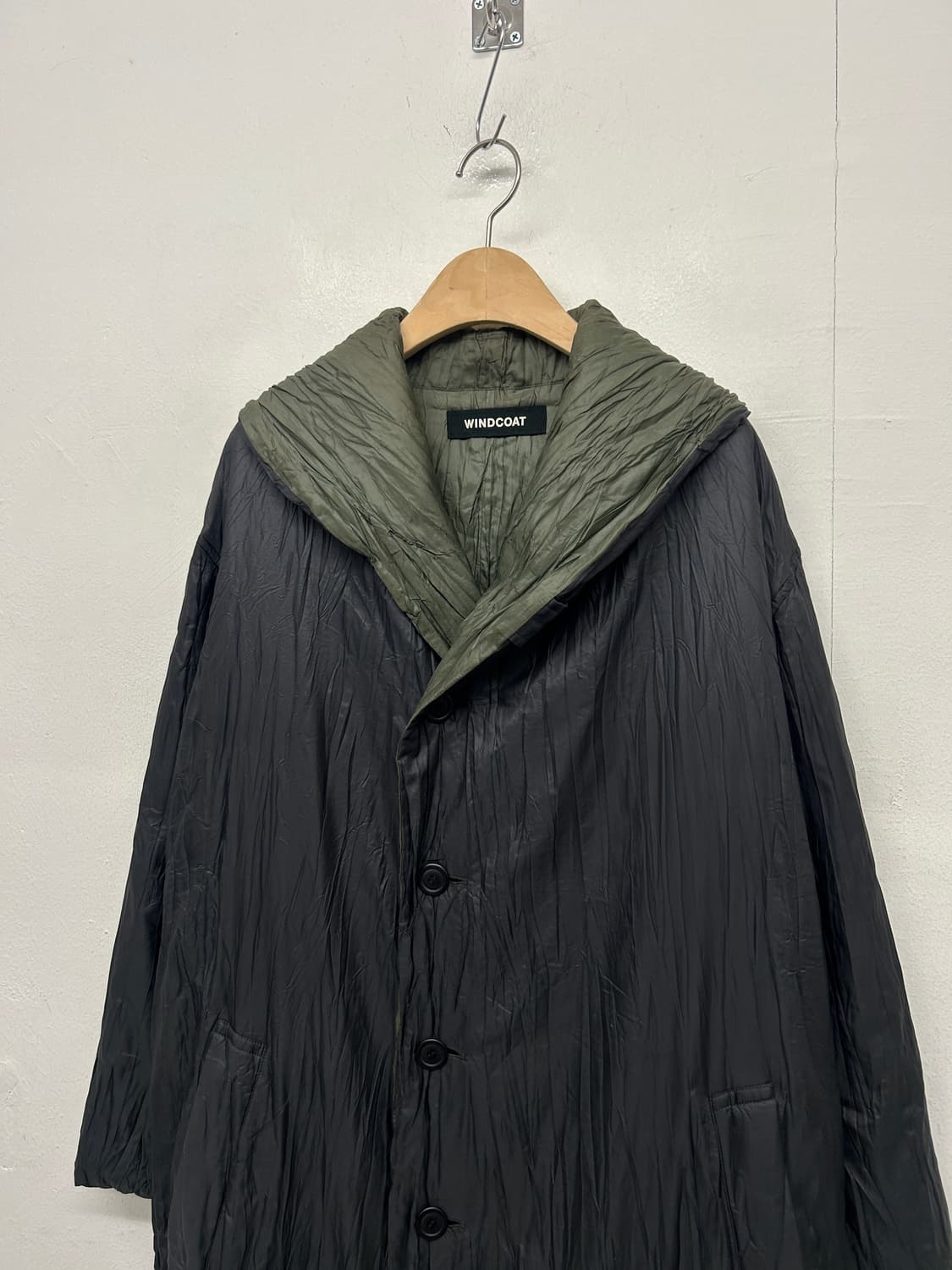 WINDCOAT 이세이미야케 주름 워싱 롱코트 상품이미지3