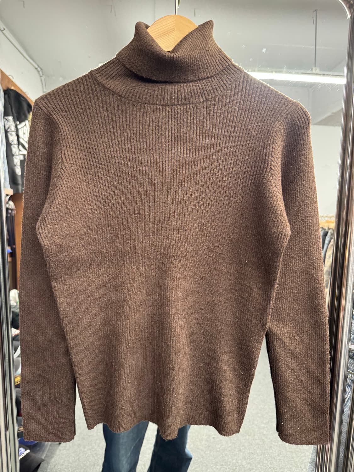 japanese  vintage 우먼스 목폴라 니트 상품이미지1