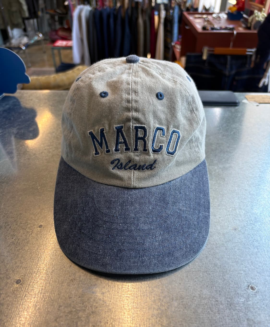 마르코 자수 투톤 워싱 빈티지 볼캡 상품이미지1