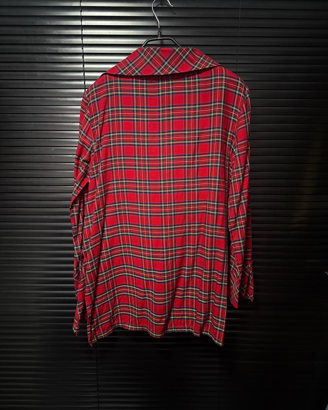 NARACAMICIE 이태리 타탄 체크 케이프 레드 락 고스 펑크 셔츠 상품이미지6