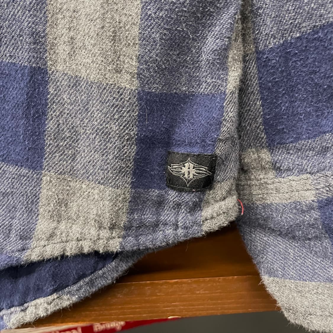 할리데이비슨 모터 사이클 암 패치 로고 멀티체크 포켓 셔츠 상품이미지6