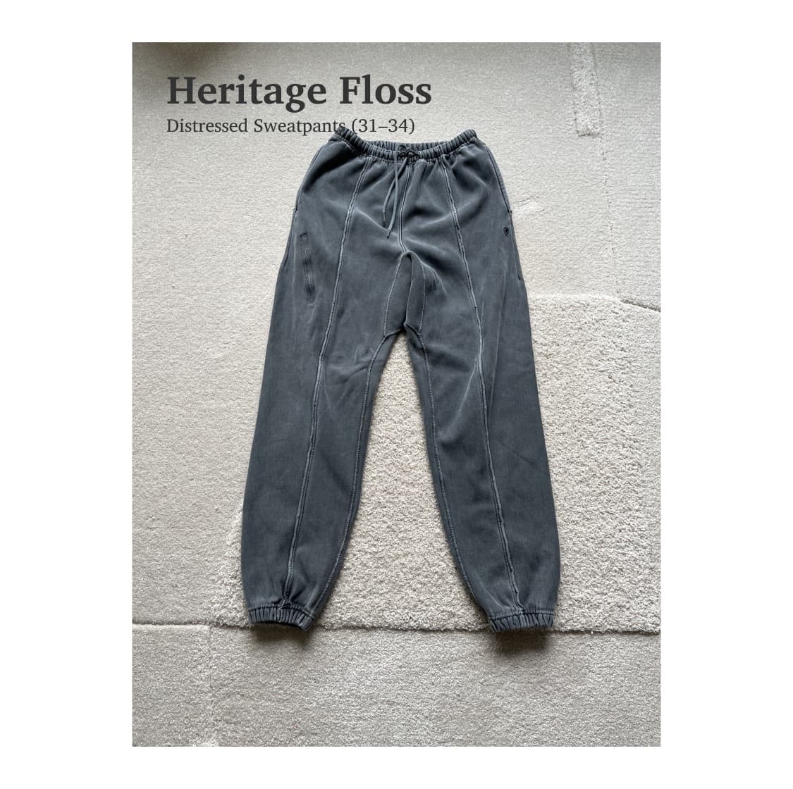 헤리티지플로스 디스트로이드 스웻 팬츠 (31-34) 상품이미지1