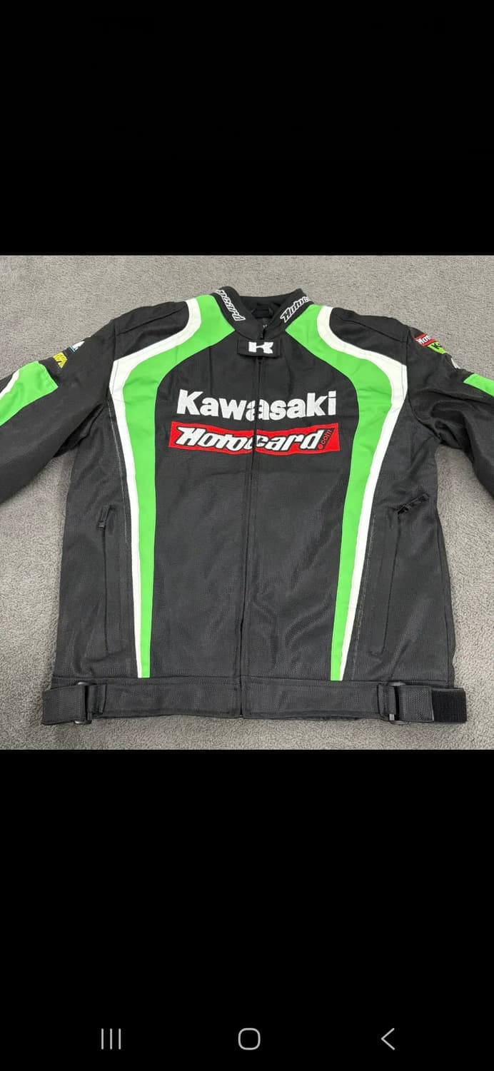 [정품/XL] Kawasaki 가와사키 오토바이 자켓 블랙  c1 상품이미지3