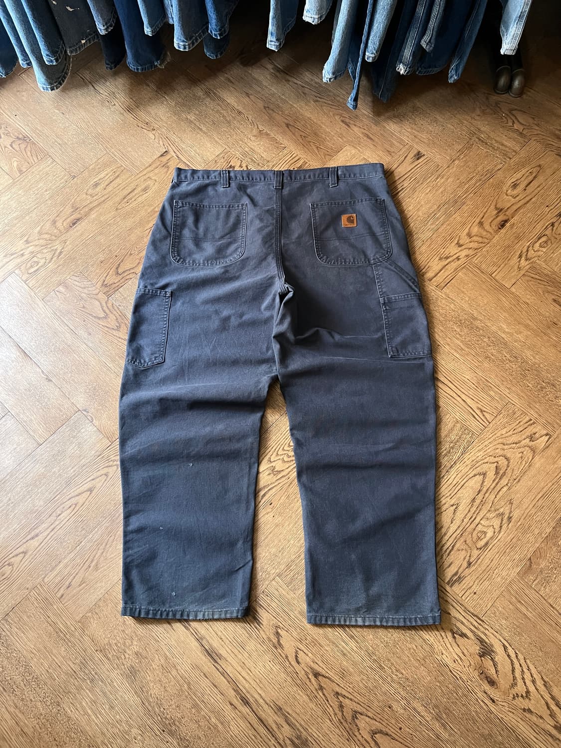 [38]칼하트 USA 빈티지 워싱 미드나잇 네이비 싱글니 워크 팬츠 상품이미지9