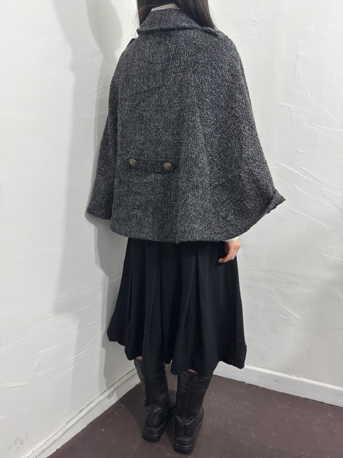 africataro button design cape coat 상품이미지5