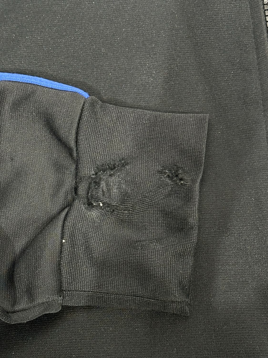 아디다스 블랙 블루 빅 로고 삼선 트랙탑 져지 L 상품이미지8