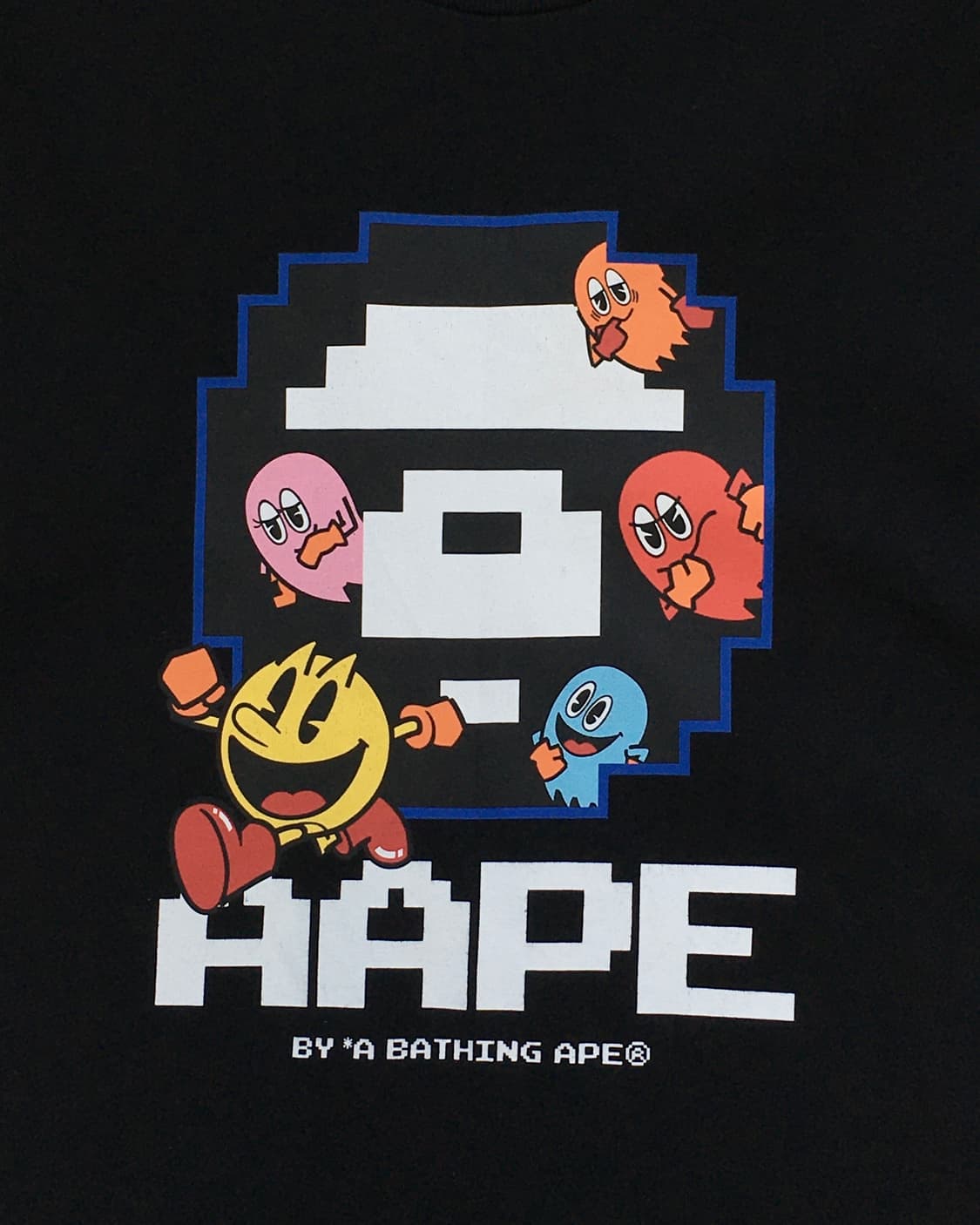 Ape 베이프X팩맨 블랙 픽셀프린팅 티셔츠  상품이미지7