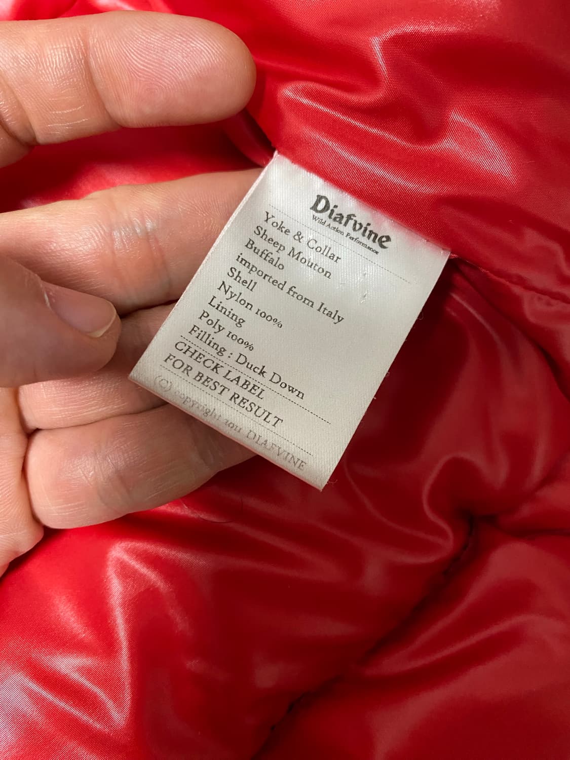 디아프바인 웨스턴 요크 레더패딩 S 상품이미지5