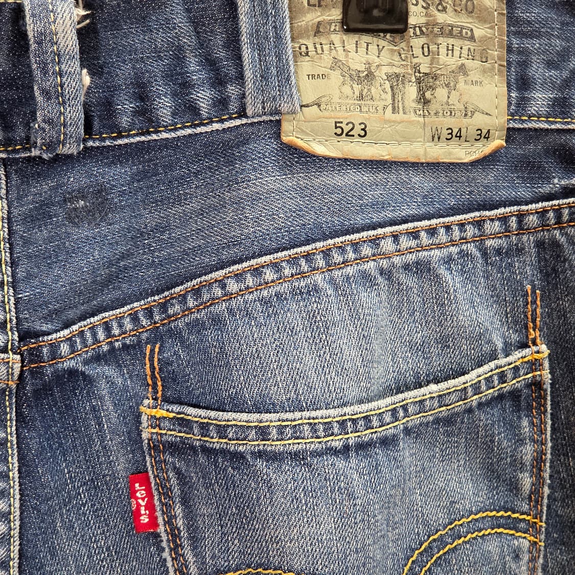 리바이스 523 디스 데미지 데님 팬츠 상품이미지5