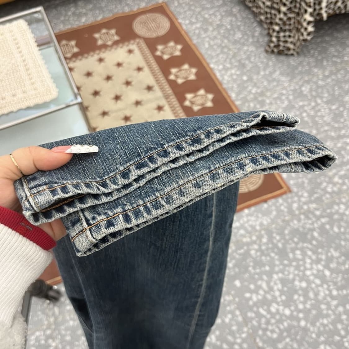 랭글러 올드스쿨 레트로 빈티지 워싱 데님팬츠 32인치 C10128 상품이미지7