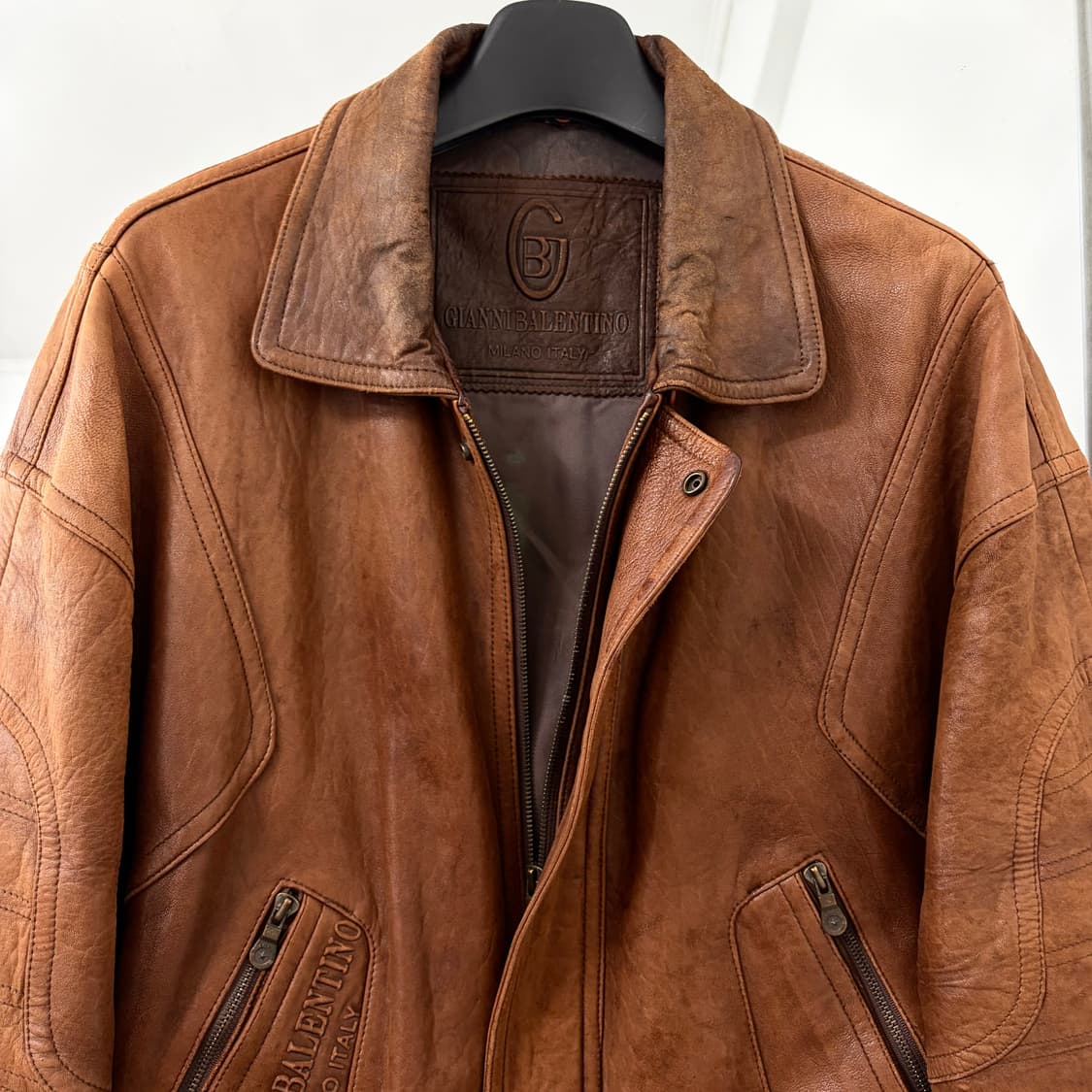 GianniBalentino 양가죽 봄버 자켓 상품이미지5