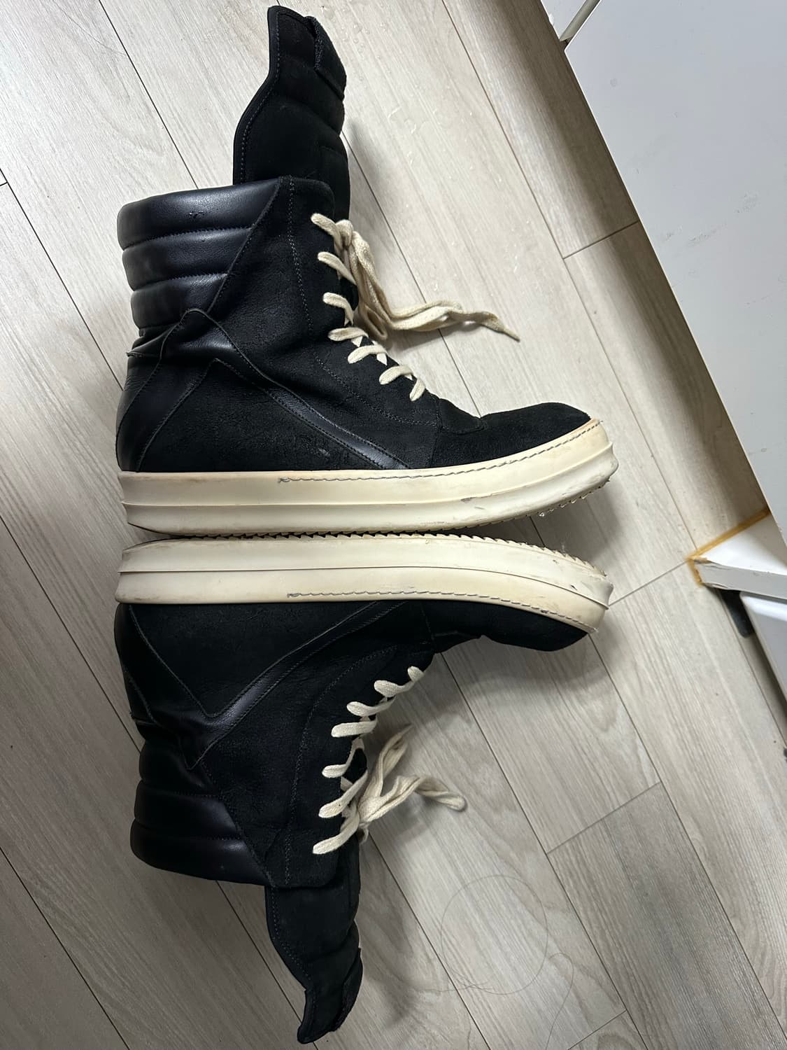 릭오웬스 14fw 지오바스켓 모노크롬 스웨이드 42 상품이미지2