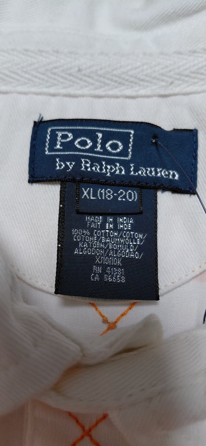 폴로 랄프로렌 럭비 셔츠 XL 오렌지 스트라이프 새상품 상품이미지3