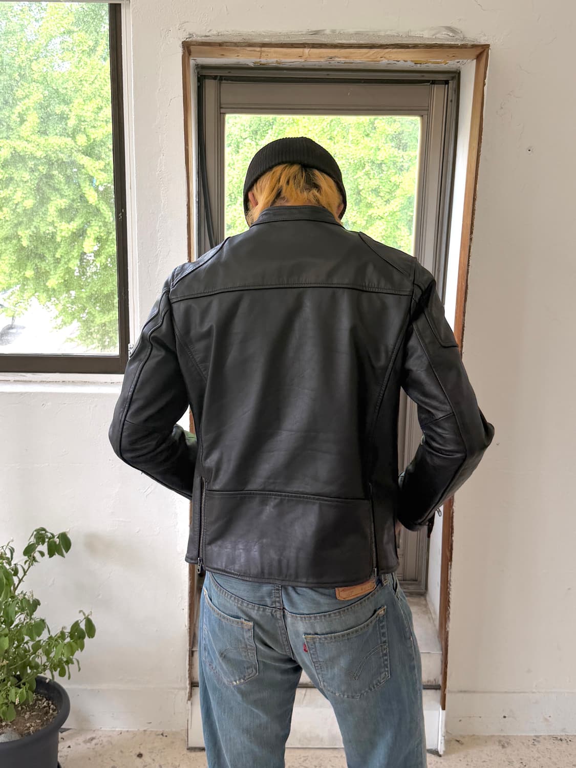 클래식 싱글 라이더 레더 자켓 상품이미지8